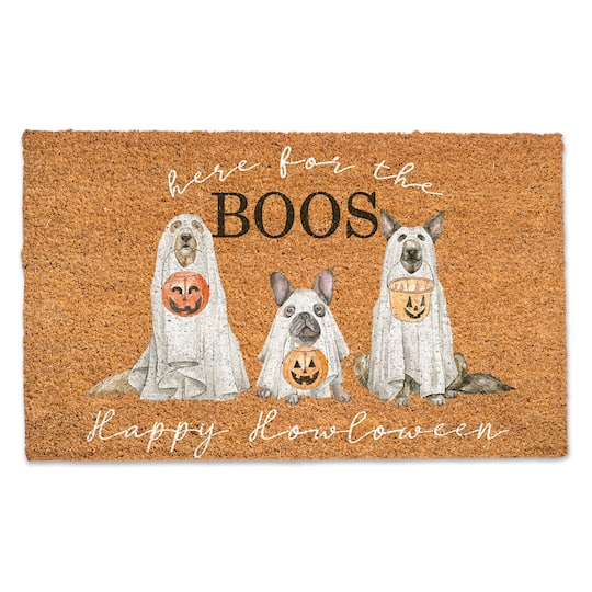 Happy Howloween Ghost Pups 30" x 18" Door Mat